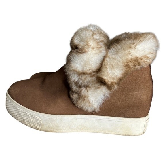 JSlides Wedge booties Taupe Waterproof Suede size 8 - Picture 3 of 16